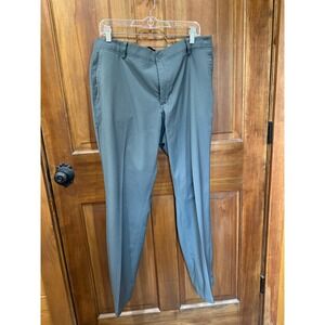 Nike Dri-Fit Mens Golf Pants 38x32 Gray Flat Front Performance Stretch